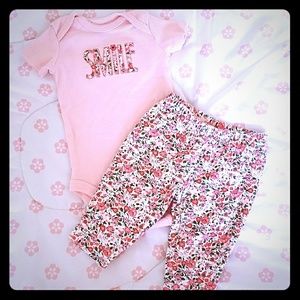 Just one you 3 month baby girl outfit